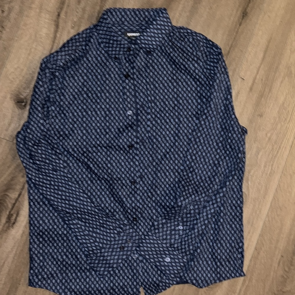 Express man button down geo print large new no tags not worn